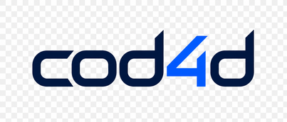 Logo cod4d bernuansa cokelat hangat